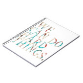 Wir können harte Dinge tun, Design 1 Notizblock (Linke Seite)