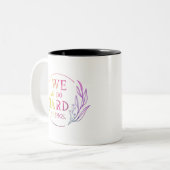 Wir können harte Dinge tun, Design 7 Zweifarbige Tasse (Vorderseite Links)