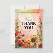 🌻 Wir können Ihnen nicht danken Sunny Petals & Sc Dankeskarte (Vorderseite)