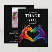 Wir können Ihnen nicht genug Herz des Stolzes Hoch Dankeskarte (Vorne/Hinten)