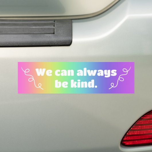 Wir können immer ein netter Regenbogen-Autoaufkleb Autoaufkleber (Auf Auto)