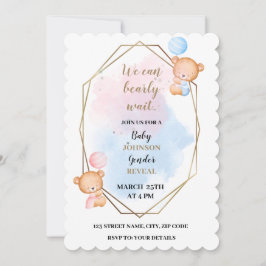 Wir können kaum abwarten, das Thema Gender-Enthüll Einladung