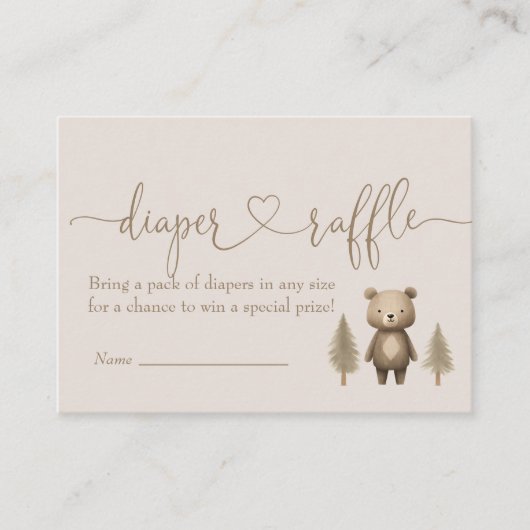 Wir können kaum auf das Windeln von Waldbärenbären Begleitkarte (Vorderseite)