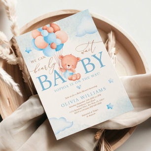 Wir können kaum auf den Ballon-Baby-Party-Einladun Einladung