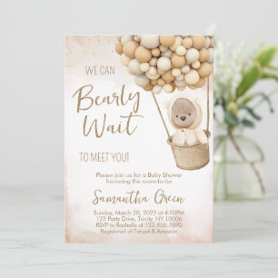 Wir können kaum warten Baby Shower Einladung