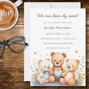 Wir können kaum warten – Baby Shower Einladung