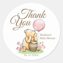 Wir können kaum warten Baby Shower Neutral Runder Aufkleber