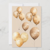 Wir können kaum warten Balloons Babydusche Einladu Einladung (Rückseite)