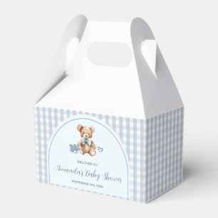 Wir können kaum warten Bär Baby Schuhe Baby Shower Geschenkschachtel