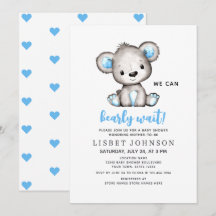 Wir können kaum warten Blaubär Teddy Baby-Party
