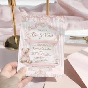 Wir können kaum warten Cottage Nursery Baby Shower Einladung