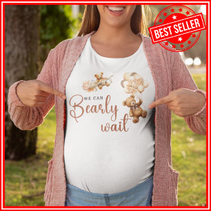 Wir können kaum warten Cub Brown Babyparty Tri-Blend Shirt