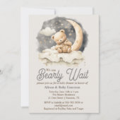 "Wir können kaum warten" Einladung der Baby-Dusche (Vorderseite)