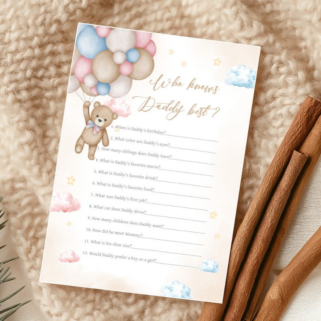 Wir können kaum warten Geschlecht Enthüllung Wer w (Bear Gender Reveal Game)