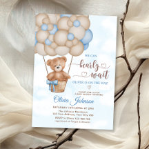 Wir können kaum warten Heißluftballon-Baby-Party