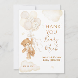 Wir können kaum warten Neutrale Babyparty Dankeskarte