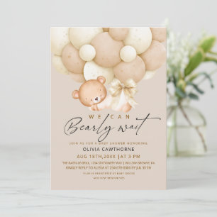 Wir können kaum warten Neutrale Babyparty Einladung