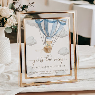 Wir können kaum warten, rate wie viele Baby Shower Poster