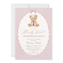 Wir können kaum warten rosa Schleife Mädchen Baby