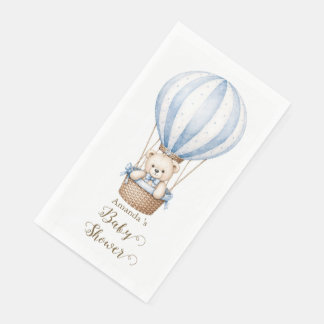 Wir können kaum warten Teddy Bär Baby Shower Servi Serviette