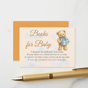 Wir können kaum warten Teddybär Baby Jungen Shower Begleitkarte