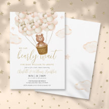 Wir können kaum warten Teddybär-Baby-Party