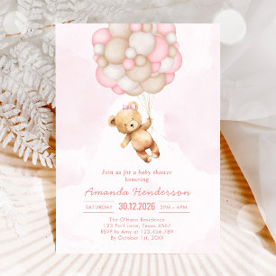 Wir können kaum warten Teddybär Baby Shower Einladung