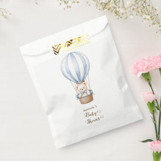 Wir können kaum warten Teddybär Baby Shower FavorT Geschenktütchen