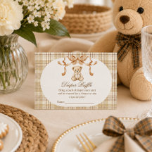Wir können kaum warten Teddybär-Windel-Raffle