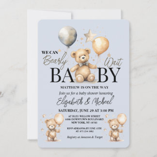 Wir können kaum warten Thema Baby Shower Einladung