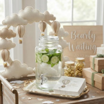 Wir können kaum warten Wasserfarbe Teddybär Baby-S