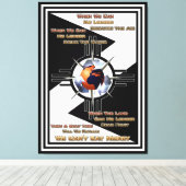 Wir können kein Geld essen! Canvas Print Leinwanddruck (Insitu (Holzboden))