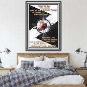 Wir können kein Geld essen! Canvas Print Leinwanddruck (Insitu (Schlafzimmer))