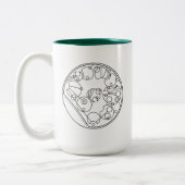 Wir können nicht Ibuprofen - Circular Gallifreyan Zweifarbige Tasse (Links)