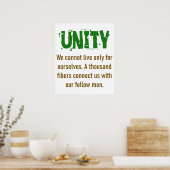 Wir können nicht nur für uns selbst leben - Unity- Poster (Küche)