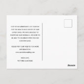 Wir können nicht sagen, dass ich Save the Date zwe Postkarte (Rückseite)