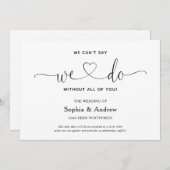 Wir können nicht sagen, dass wir die verspätete An Einladung (Vorne/Hinten)