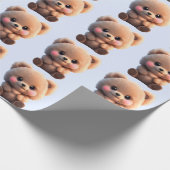 Wir können niedlichen Teddybär warten Geschenkpapier (Ecke)