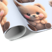 Wir können niedlichen Teddybär warten Geschenkpapier (Rolleneckpunkt)