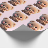 Wir können niedlichen Teddybär warten Geschenkpapier (Ecke)
