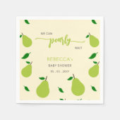 Wir können Pear Wait Birne Baby Dusche warten Serviette (Vorderseite)