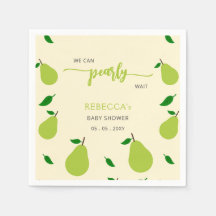 Wir können Pear Wait Birne Baby Dusche warten