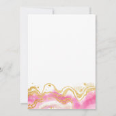 Wir können schon Abstrakt auf Rosa und Gold warten Dankeskarte (Rückseite)