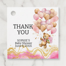 Wir können schon Abstrakt auf Rosa und Gold warten Geschenkanhänger