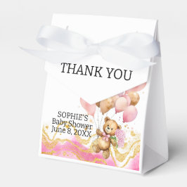 Wir können schon Abstrakt auf Rosa und Gold warten Geschenkschachtel