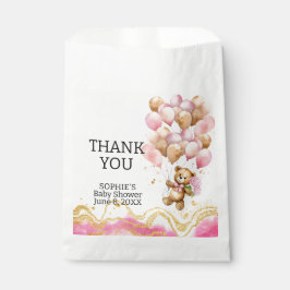 Wir können schon Abstrakt auf Rosa und Gold warten Geschenktütchen