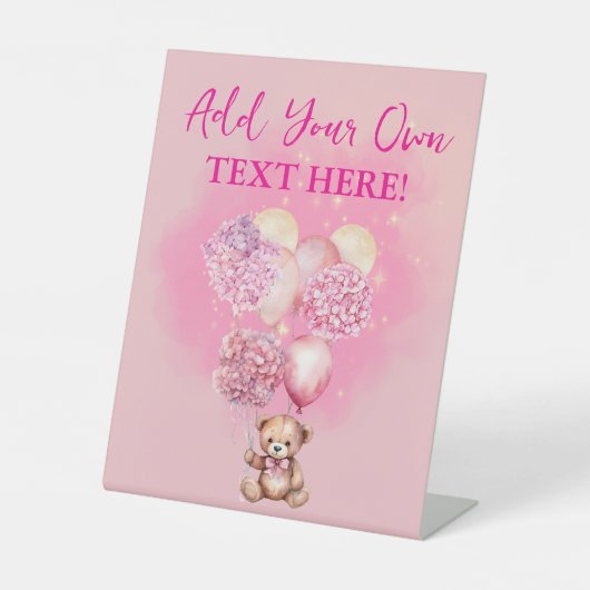 Wir können schon abwarten, Ihren eigenen Text hinz Sockelschild (Vorderseite)