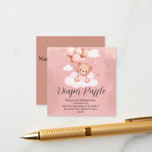 Wir können schon auf das Windeln eines Mädchens wa Begleitkarte