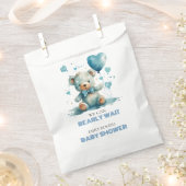 Wir können schon bald auf den blauen Teddy-Bär war Geschenktütchen (Ausgeschnitten)