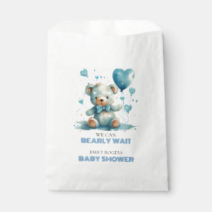 Wir können schon bald auf den blauen Teddy-Bär war Geschenktütchen